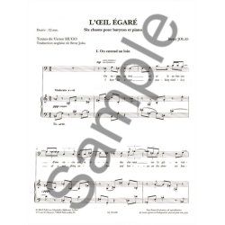 Jolas: L'oeil &eacute;gar&eacute; (12') 6 chants pour baryton et piano (texte de Hugo/traduction anglaise de Jolas)