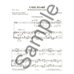 Jolas: L'oeil &eacute;gar&eacute; (12') 6 chants pour baryton et piano (texte de Hugo/traduction anglaise de Jolas)