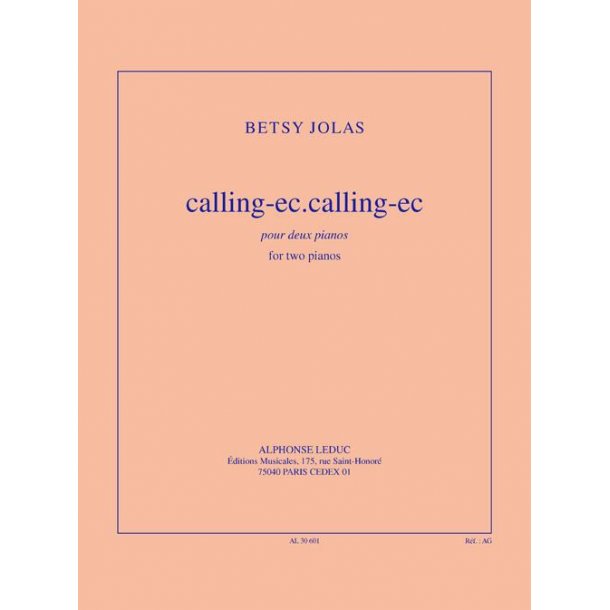 Jolas: Calling-ec.calling-ec pour 2 pianos