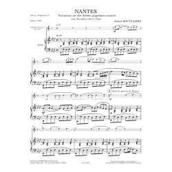 Boutilliers: Nantes (4'50'') variations sur des th&egrave;mes populaires nantais pour saxophone alto et piano (pr&eacute;paratoire 2)