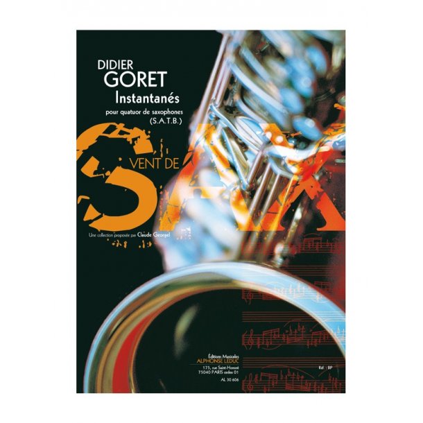 Goret: Instantan&eacute;s (15') (8e) (collection vent de sax) pour quatuor de saxophones (satb) (partition et parties)