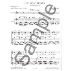 Bouchot: Galgenlieder (9'30'') les chansons du gibet pour soprano et piano, textes de C. Morgenstern