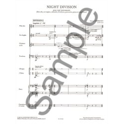 Andreyev: Night division pour 7 instruments (fl&ucirc;te alto, cor anglais, clarinette, trombone, percussion, piano et contrebasse) partition