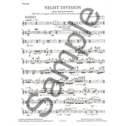 Andreyev: Night division pour 7 instruments (fl&ucirc;te alto, cor anglais, clarinette, trombone, percussion, piano et contrebasse) parties