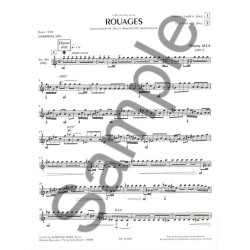 Alla: Rouages (5'10'') (6e) (livre avec cd) (collection vent de sax) pour saxophone alto et dispositif electroacoustique (livre seul)
