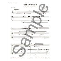 Juillerat: Miroitements (2') (3e) (collection vent de sax) pour saxophone alto (ou soprano) et piano
