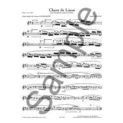 Andr&eacute; Jolivet, Chant De Linos For Soprano Saxophone And Piano