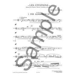 Henri Dutilleux: Les Citations For Oboe, Harpsichord, Double Bass And Percussion (2010 Version)