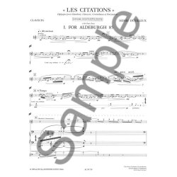 Henri Dutilleux: Les Citations For Oboe, Harpsichord, Double Bass And Percussion (2010 Version)