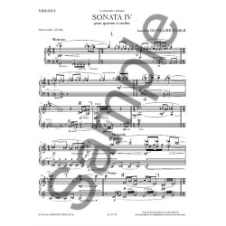 Laurent Duvillier-Wable: Sonata IV For String Quartet (Parts)