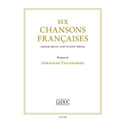 Six chansons fran&ccedil;aises pour chant et piano