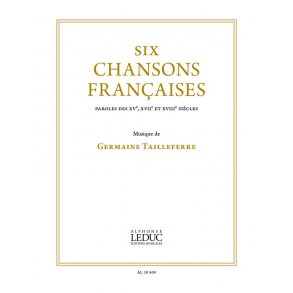 Six chansons françaises pour chant et piano