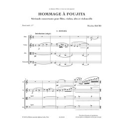 Hommage &agrave; Foujita : for flute, violin, viola and cello