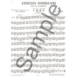 Exercice journaliers pour clarinette