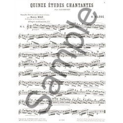 Hyacinthe E. Klos&eacute;: 15 Etudes chantantes (Saxophone solo)