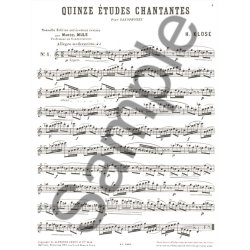 Hyacinthe E. Klos&eacute;: 15 Etudes chantantes (Saxophone solo)