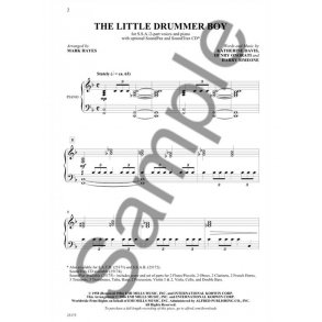 Arr. Mark Hayes: The Little Drummer Boy