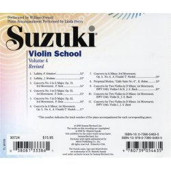 Suzuki: Violin School Volume 4 - Accompanying CD