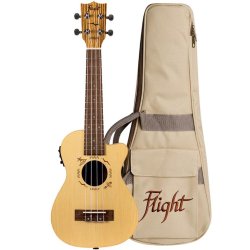 Flight DUC328CEQ Elec Concert Ukulele - Zeb B&S : Includes Gig Bag