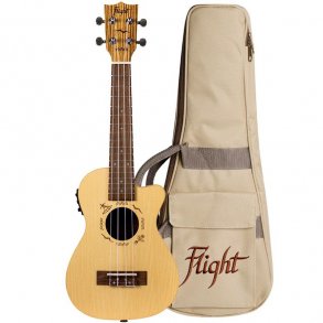 Flight DUC328CEQ Elec Concert Ukulele - Zeb B&S : Includes Gig Bag