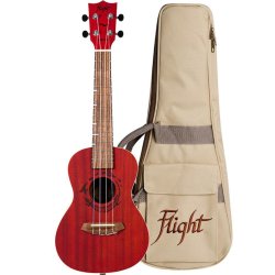 Flight: Gemstone DUC380 Concert Ukulele - Coral : Includes Gig Bag