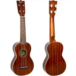 MUS-2 Vintage All Solid Soprano Ukulele : Includes Premium Gig Bag