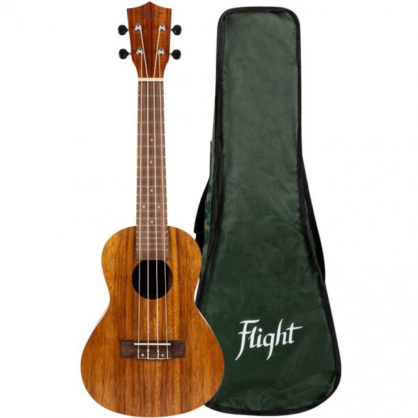 Flight: NUC200 Concert Ukulele - Teak : med taske