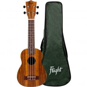 Flight: NUS200 Soprano Ukulele - Teak : w/bag