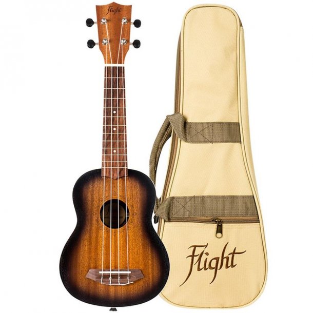 Flight: Gemstone NUS380 Soprano Ukulele - Amber : Includes Gig Bag