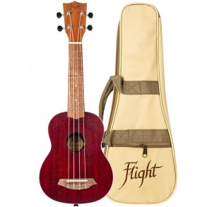 Flight: Gemstone NUS380 Soprano Ukulele - Coral : Includes Gig Bag