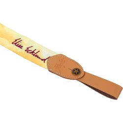 Flight: Elise Ecklund Signature Uke Strap - Sunset : Leather ends and leather tie-back