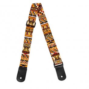 Flight: Polyester Ukulele Strap - Marigold : Leather ends and leather tie-back