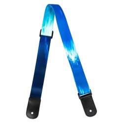 Flight: Polyester Ukulele Strap - Surf : Leather ends and leather tie-back