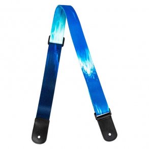 Flight: Polyester Ukulele Strap - Surf : Leather ends and leather tie-back