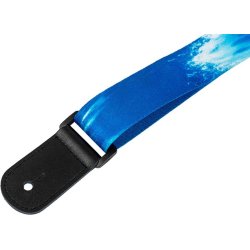 Flight: Polyester Ukulele Strap - Surf : Leather ends and leather tie-back