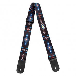 Flight: Polyester Ukulele Strap - Tempo : Leather ends and leather tie-back
