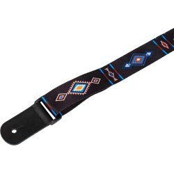 Flight: Polyester Ukulele Strap - Tempo : Leather ends and leather tie-back