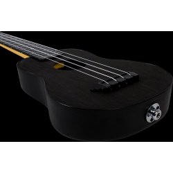 Flight: TUS35E Travel Electro Ukulele - Black : Includes Gig Bag