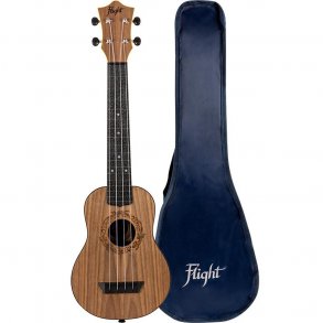 Flight: TUSL50 Long Neck Travel Ukulele - Walnut
