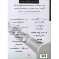 Classic Pieces For Solo Clarinet