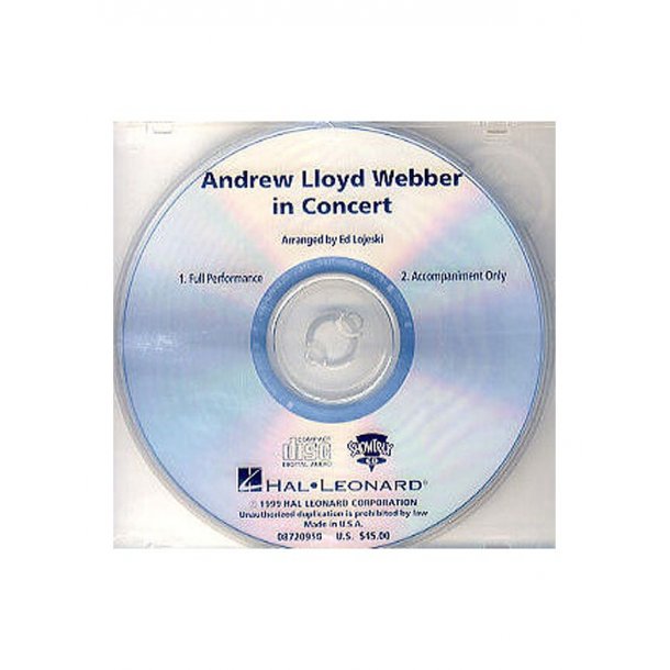Andrew Lloyd Webber In Concert Show Trax CD