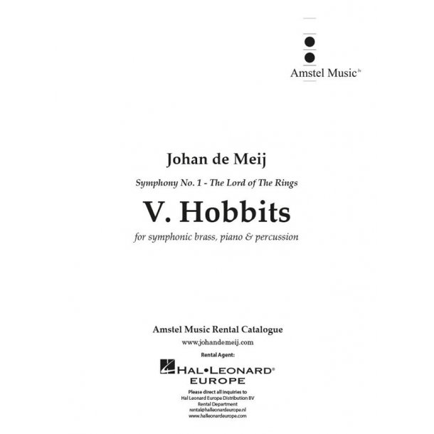 Hobbits (part V from The Lord of the Rings) : for symphonic brass, piano & percussion