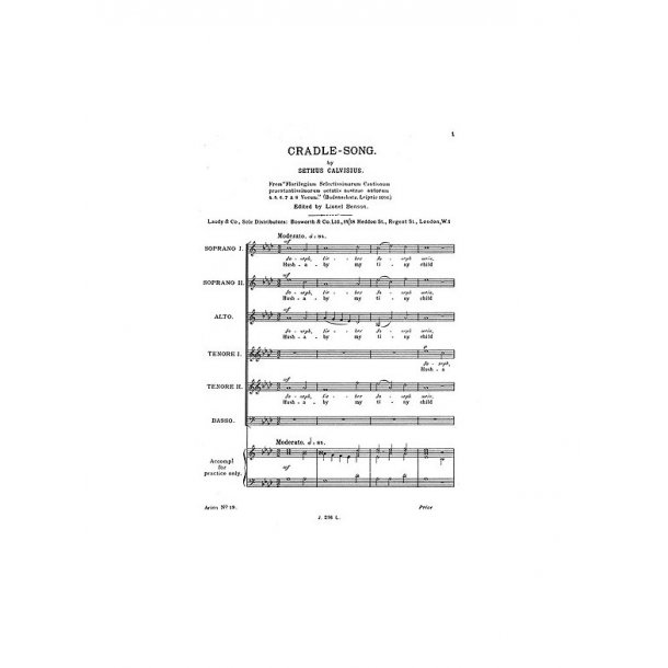 Sethus Calvisius: Cradle Song