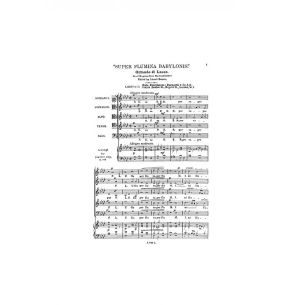 Orlando Lassus: Super Flumina Babylonis