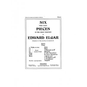 Edward Elgar: Six Very Easy Pieces Op.22 (Score/Parts)