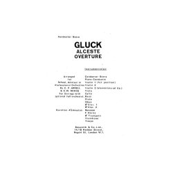 Gluck, W Alceste Overture Rokos Arnell Orch (Ma) Sc/Pts