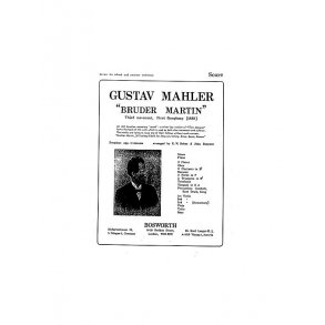 Gustav Mahler: 1st Symphony 3rd Movement 'Bruder Martin' (Score/Parts)