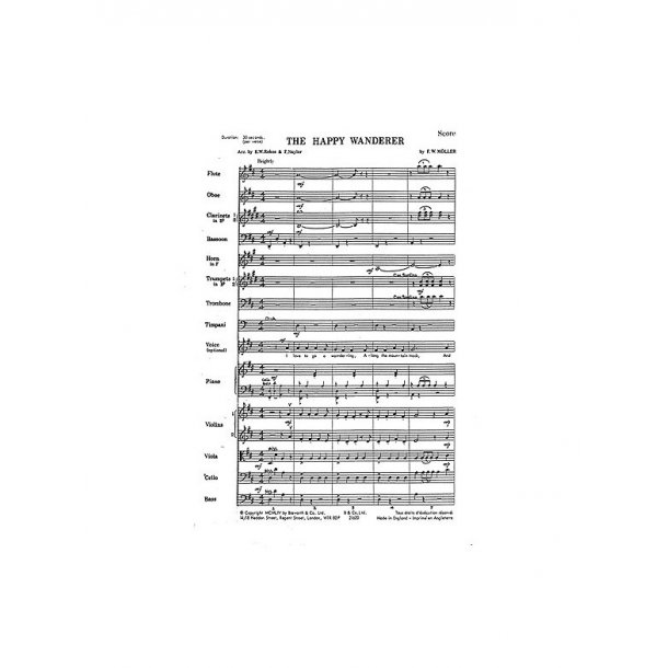 Moller, F W The Happy Wanderer Vln,vlc,vla/Pfacc