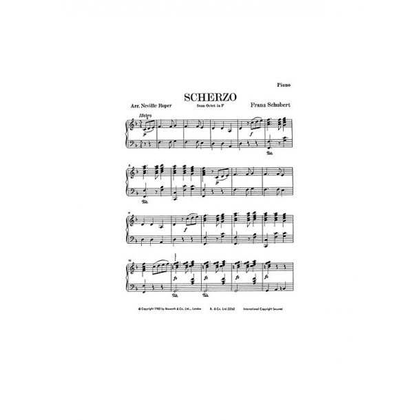 Schubert, F Scherzo From Octet In F Orch (Me) Sc/Pts