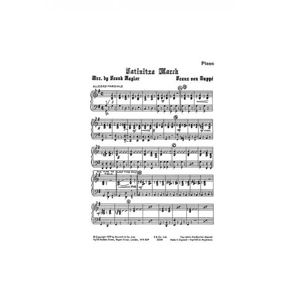 Suppe, F Fatinitza March Naylor Orch (Me) Sc/Pts